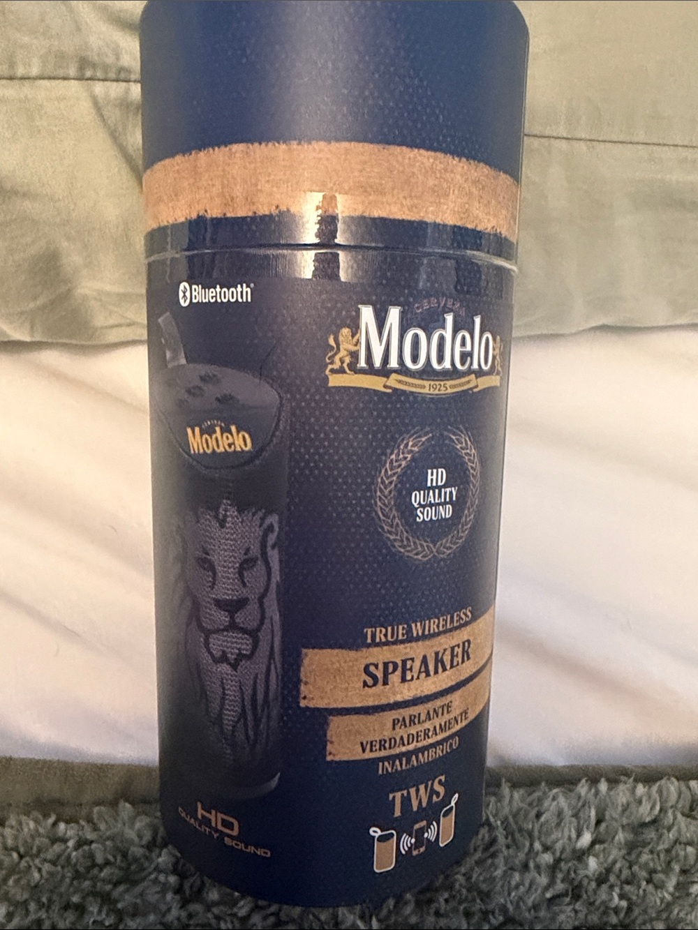 ModelCo True Wireless Portable Speaker - Navy Blue & Gold Accent- FULLY SEALED.